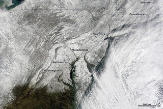 NASA-satellitfoto af snestormen i USA NASA-satellitfoto af snestormen i USA