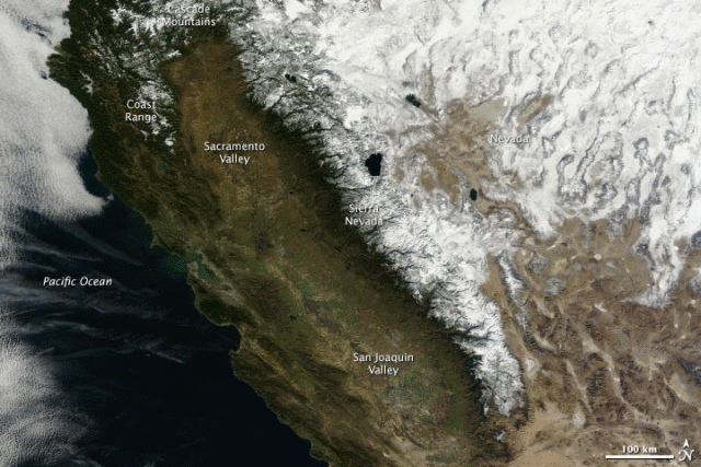 Snedække på Sierra Nevada