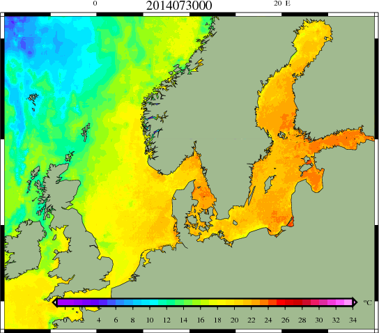 havvandstemperaturer sommer 2014