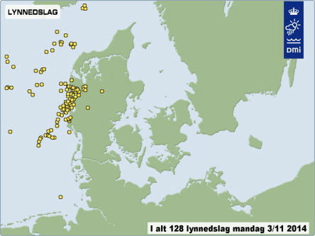 Bygerne bragte også lyn med sig