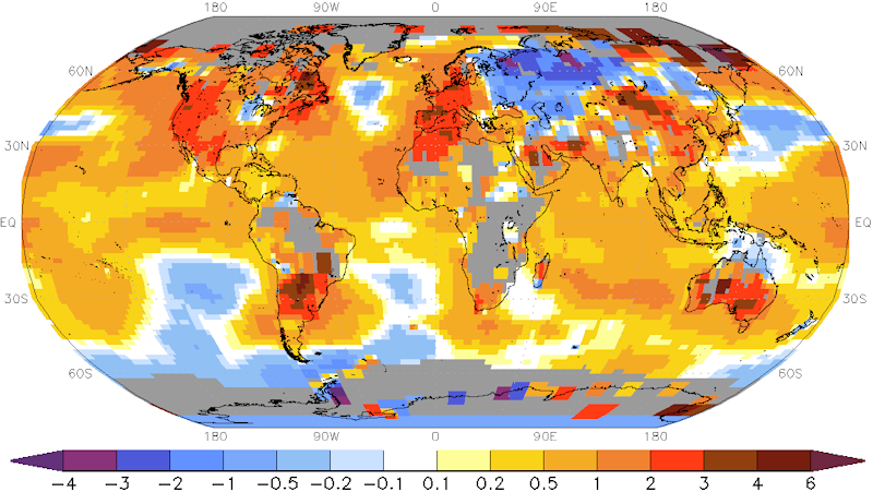 Global temperatur i oktober 2014