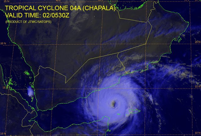 Chapala set fra EUMETSAT's Meteosat