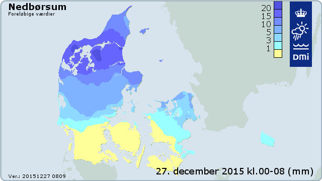 Nedbørsum 27. december