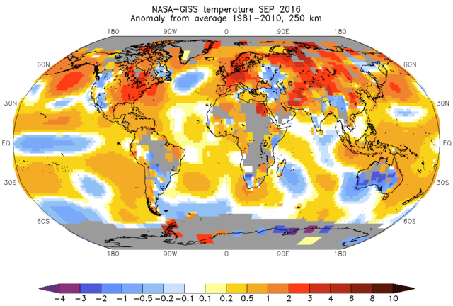 Verdenskort over temperaturanomalier