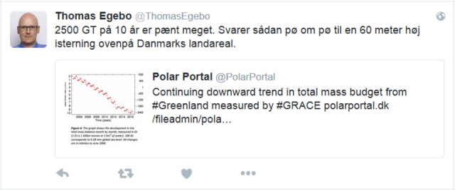 Tweet fra Thomas Egebo