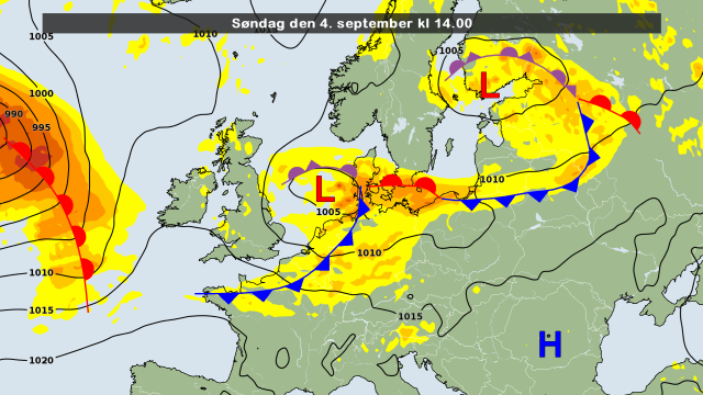 Frontkort over Danmark