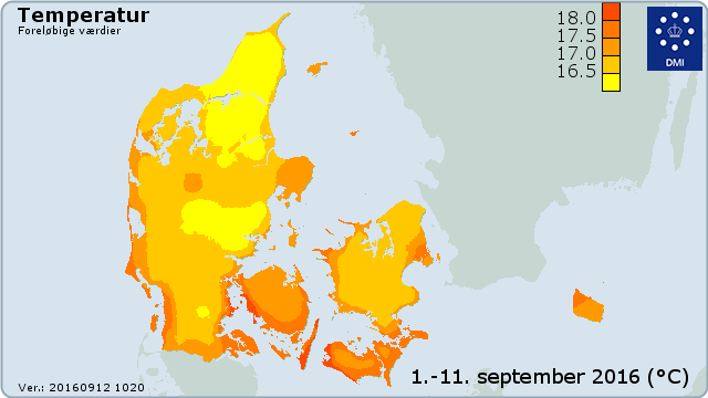 Temperaturkort for september