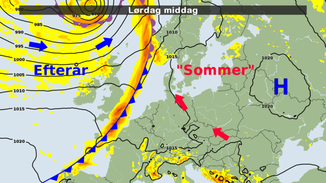 Frontkort over Danmark