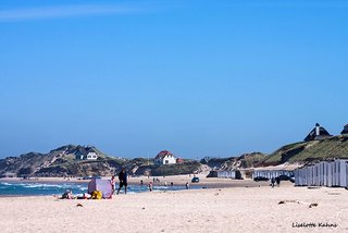 Billede af blå himmel og strand Billede af blå himmel og strand