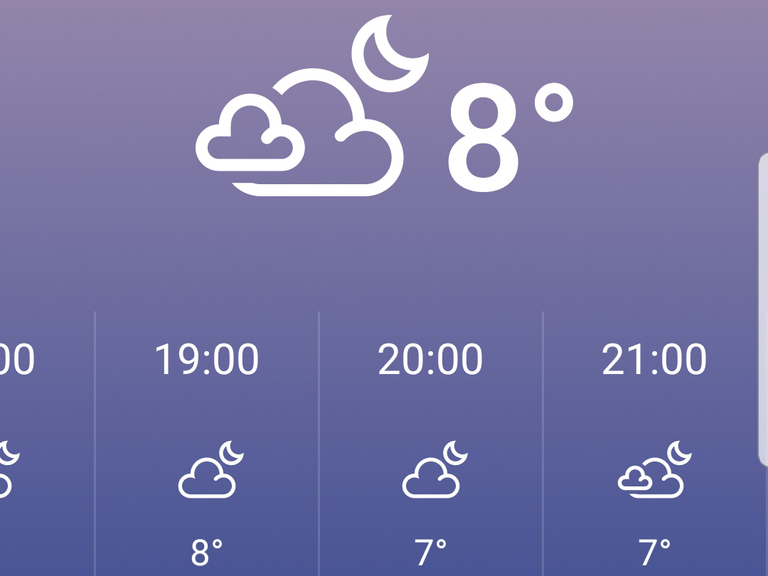Billede fra DMI's nye vejr-app