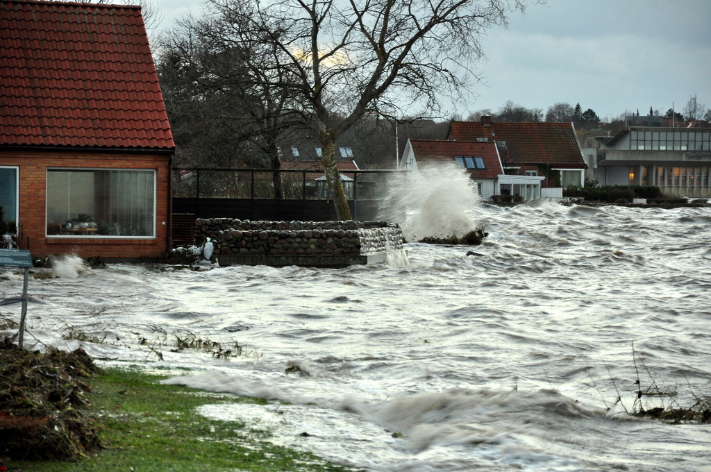 Billede af oversvømmelser i Roskilde fjord