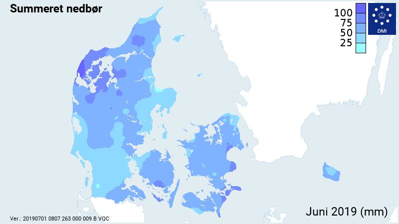 Summeret nedbør juni