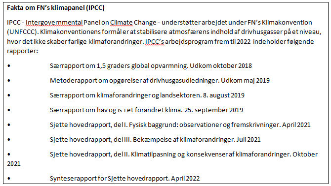 IPCC faktaboks