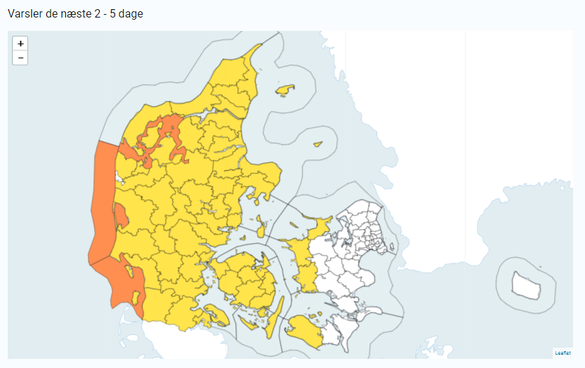 Billede af varsel udsendt torsdag