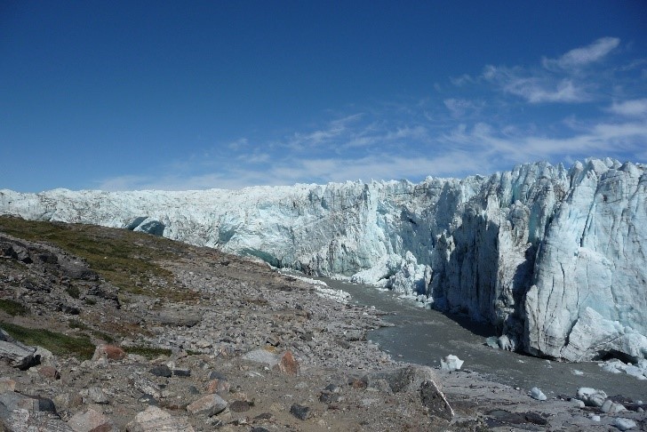 Billede af Russelgletsjeren nær Kangerlussuaq i 2010