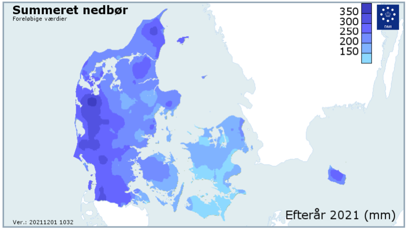 Nedbør efteråret 2021