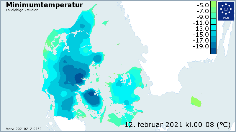 Temperaturer i nat Temperaturer i nat