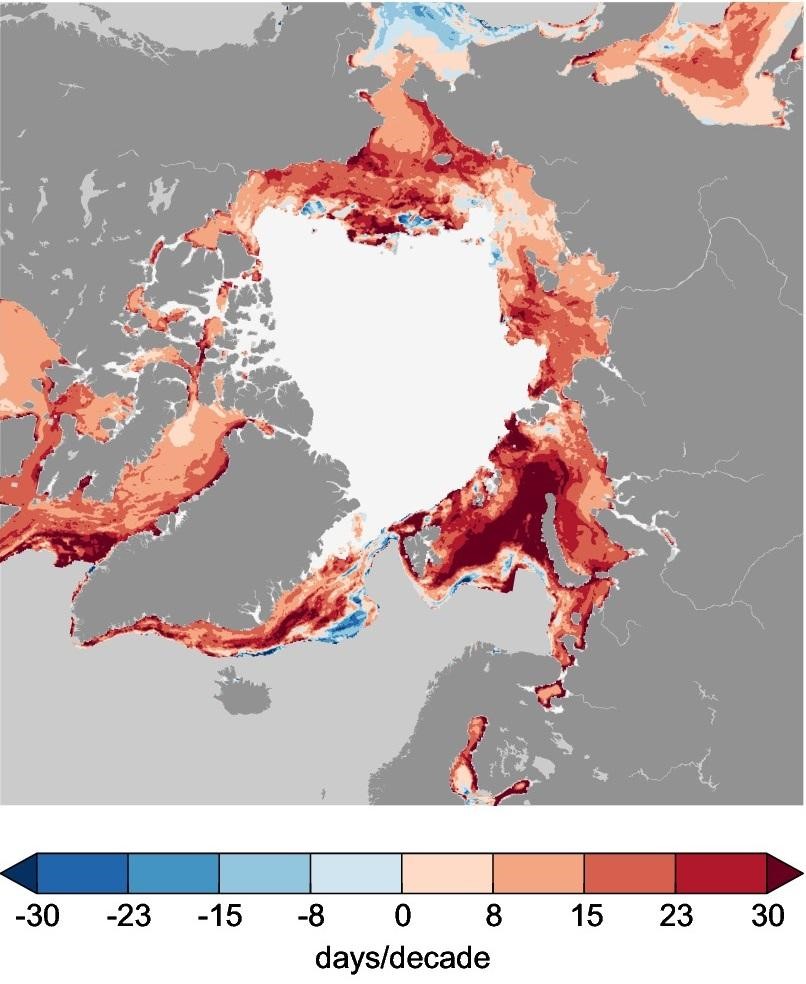 Ændringer i åbentvandssæsonen siden 1970'erne Ændringer i åbentvandssæsonen siden 1970'erne