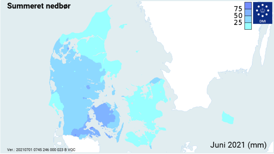 Nedbør i juni