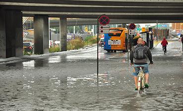 Oversvømmelse ved Lyngbyvej
