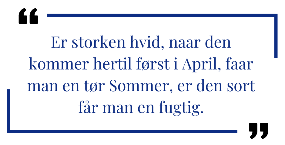Ét af de mange gamle ordsprog om vejret