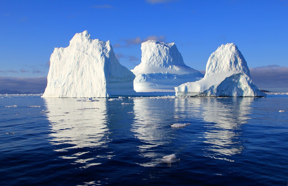 Billede af isbjerge