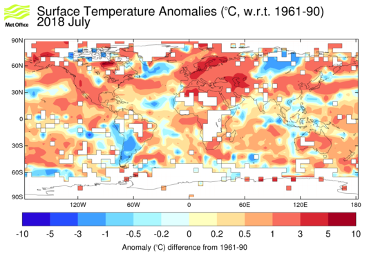 globale overfladetemperatur-anomalier