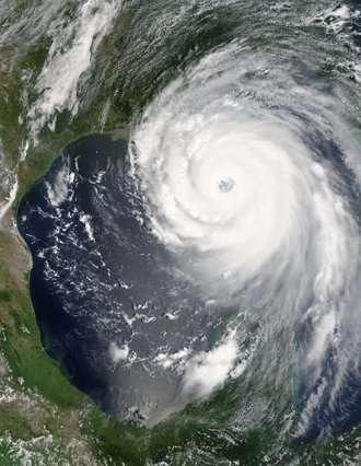 Satellitbillede af orkanen katrina Satellitbillede af orkanen katrina