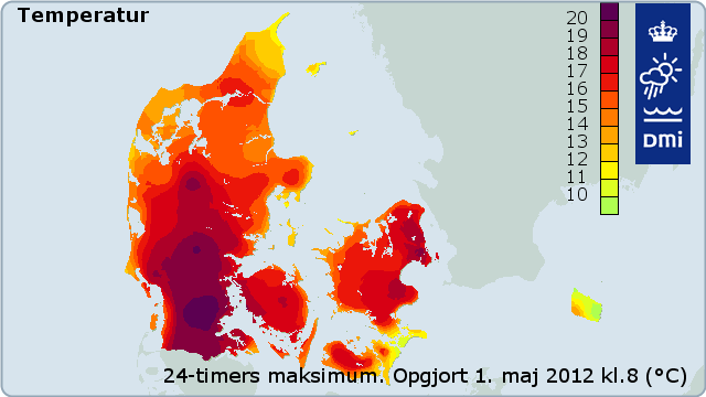 Så nåede vi 20°C - nu kort