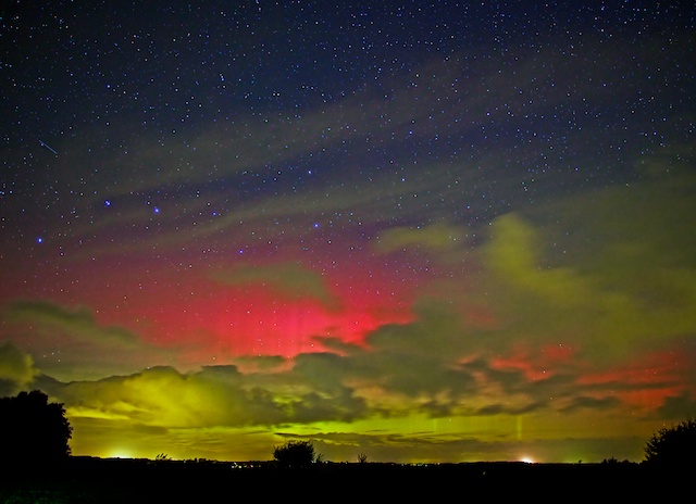 Nordlys natten til den 10. oktober 2012