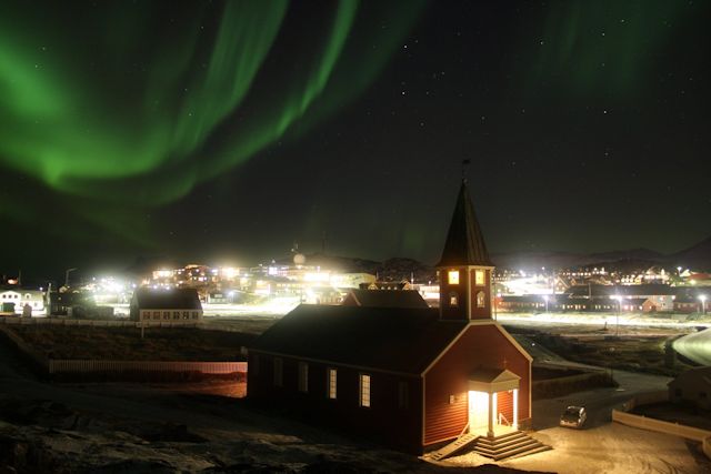 Nordlys over Nuuk