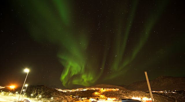 Nordlys over Nuuk