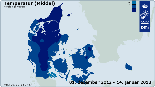 Temperaturmiddel vinter 2013