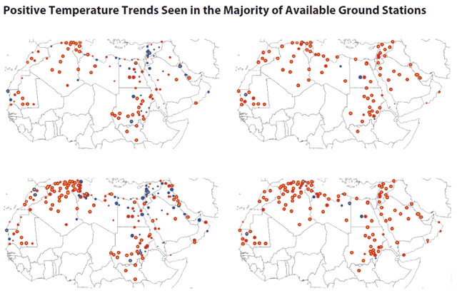 Positive temperaturtrends 