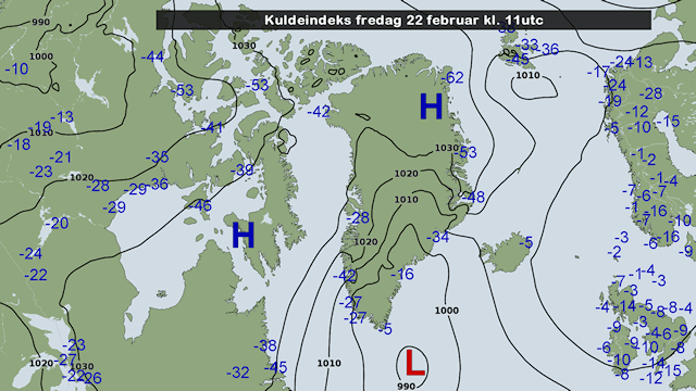 Kuldeindeks 22. februar 2013 