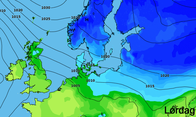 Nattemperaturer i °C fra 9. til 12. marts 2013.