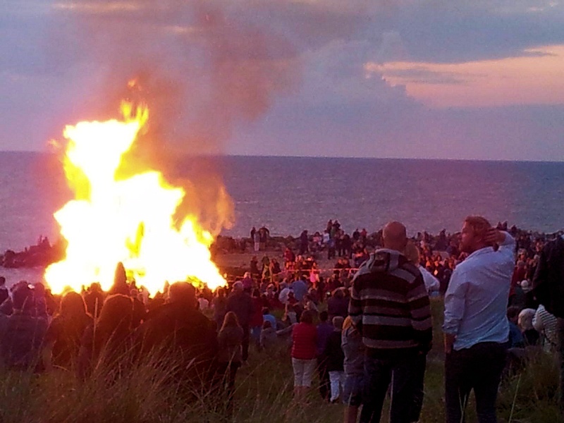 Sankthans bål Liseleje strand