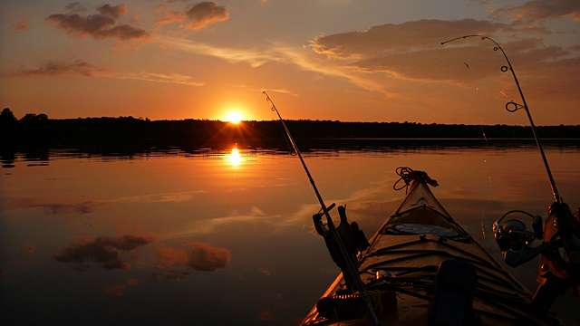 Solnedgang i kayak