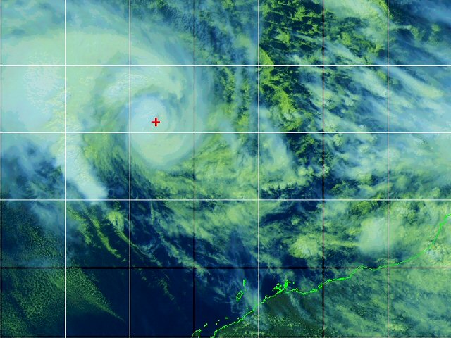 Satellitbillede af cyklon