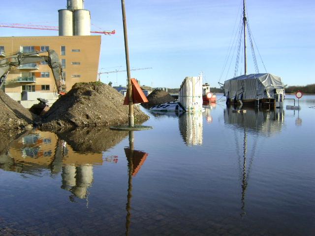 Oversvømmelse i Haderslev havn Oversvømmelse i Haderslev havn