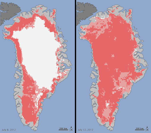 Illustration der viser Grønlands afsmeltning