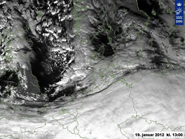 Satellitbillede over Nordeuropa