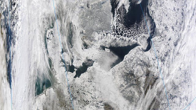 Satellitbillede over Danmark