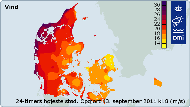 Vindstød i Danmark