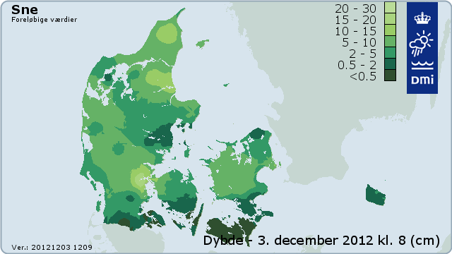 Kort over snedække