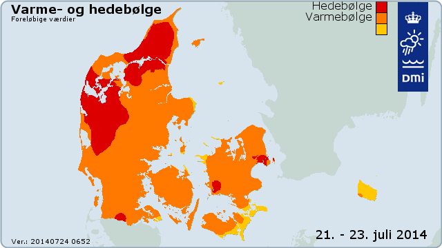 Varme- og hedebølgen breder sig